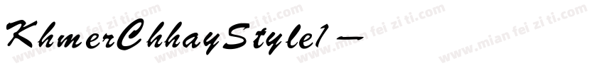 Khmer Chhay Style 1字体转换